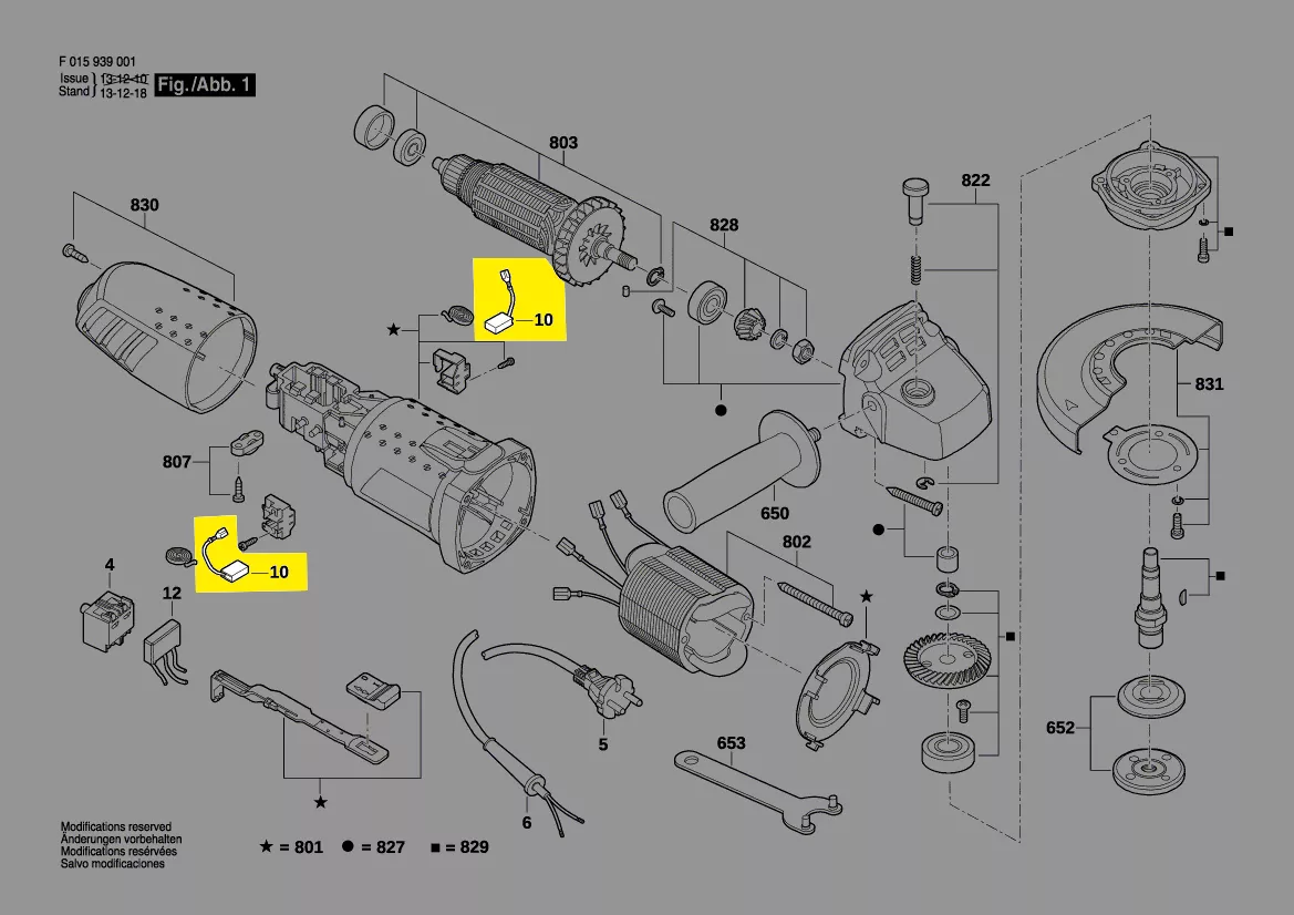 Balais charbon réf. 2 610 Z02 365 Skil